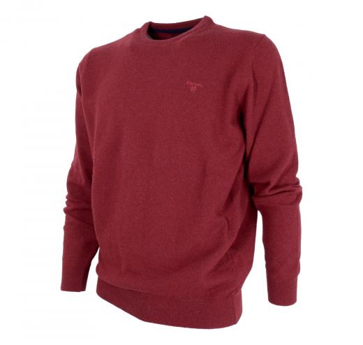 BARBOUR Maglia Girocollo Uomo in Lana D'Agnello MKN0345RE53 Colore Rubino