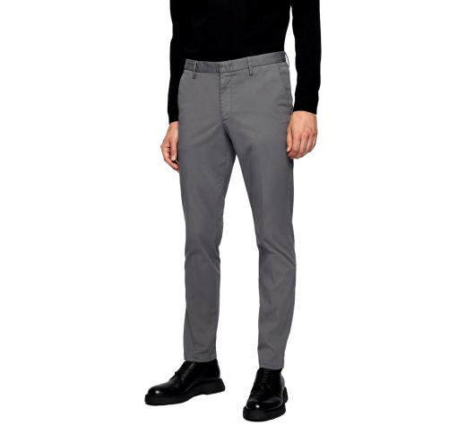 HUGO BOSS Chino slim fit gabardine di cotone elasticizzato 50410310 Col. Grigio