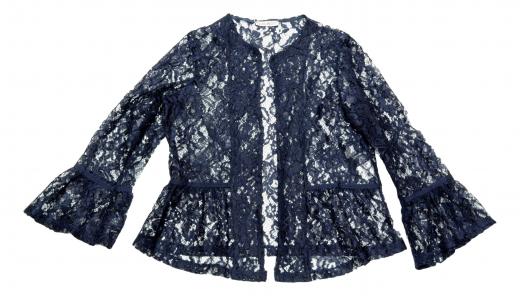 LISA KOTT Spolverino In Pizzo Donna 05154 Colore Blu Linea Curvy Stile