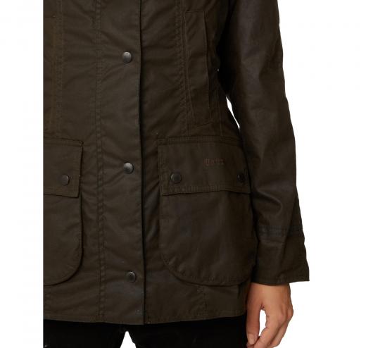 BARBOUR Giacca Donna Classic Beadnell Wax LWX0668OL71 Oliva Casual Elegante