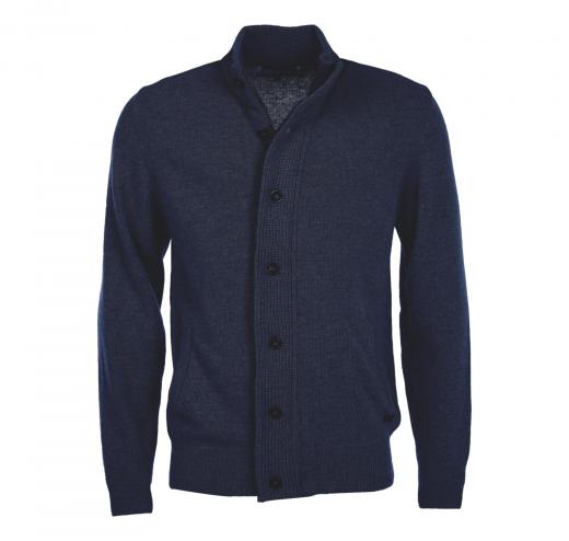 BARBOUR Maglione Uomo Con Zip E Toppa MKN0731NY91 Blu Navy