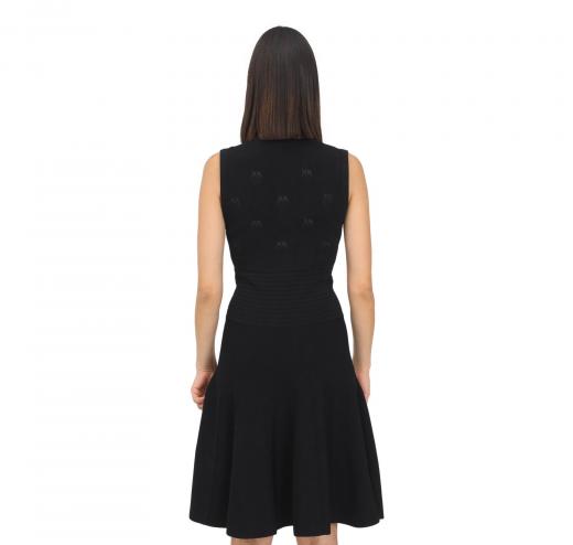 PINKO Abito Donna Rose Nero Jacquard Love Birds