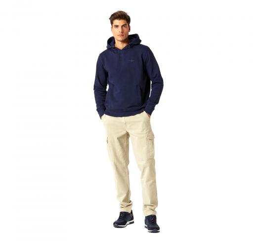 AERONAUTICA MILITARE Felpa con cappuccio e tasca marsupio FE1695 Blu