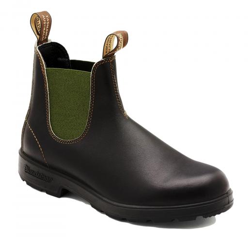 BLUNDSTONE Stivaletti Chelsea Coloured Elastic Sided Boot 519 Brown Olive