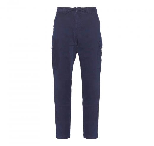 AERONAUTICA MILITARE Pantalone cargo in gabardina stretch PA1492 Blu