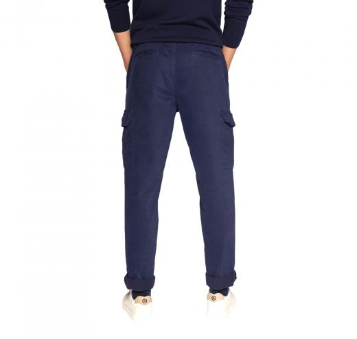 AERONAUTICA MILITARE Pantalone cargo in gabardina stretch PA1492 Blu