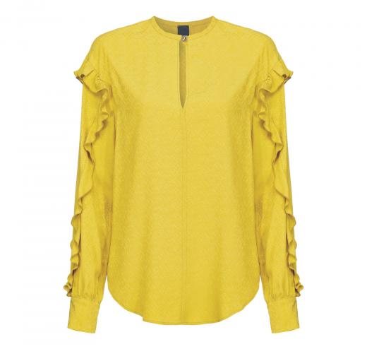 PINKO Blusa Donna Belinda Colore Green/Senape