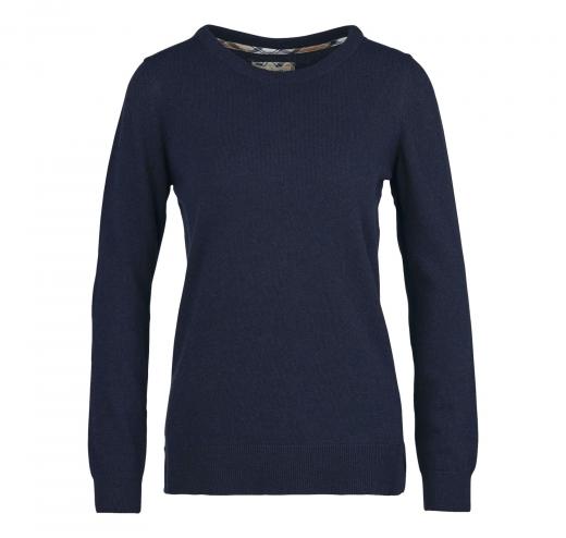 BARBOUR Maglia Donna Pendle Crew Knit LKN1075 Blu Casual Elegante