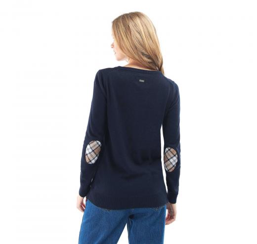 BARBOUR Maglia Donna Pendle Crew Knit LKN1075 Blu Casual Elegante