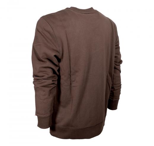BOSS Felpa in Cotone Con Stampa Flok Del Logo 50477309 Marrone