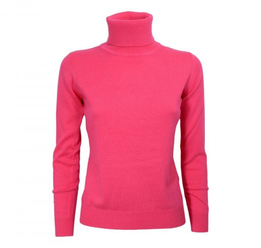 CASHMERE COMPANY Dolcevita Donna 1219 ID115 In Lana E Cashmere Colore Fucsia