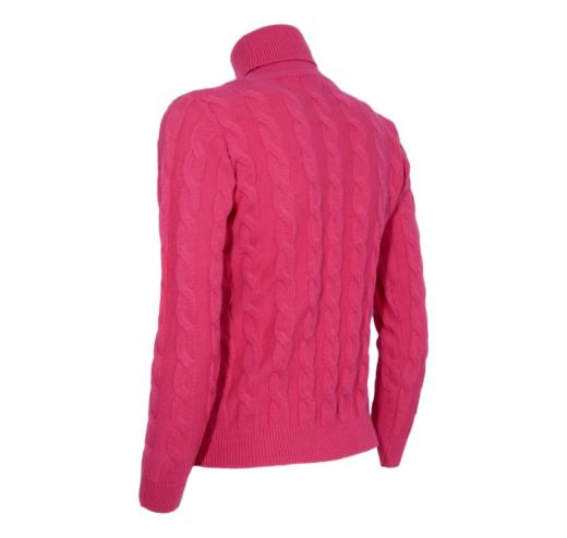 CASHMERE COMPANY Dolcevita Treccia Donna ID203114 1219 Cashmere e Lana Fuxia