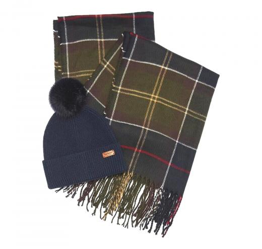 BARBOUR Donna Dover Beanie e Hailes Scarf Gift Set Colore Beige LGS0054TN11