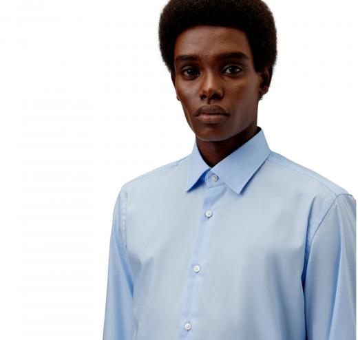 HUGO BOSS Camicia Slim Fit 50479922 Celeste Popelin di Cotone Facile Stiro