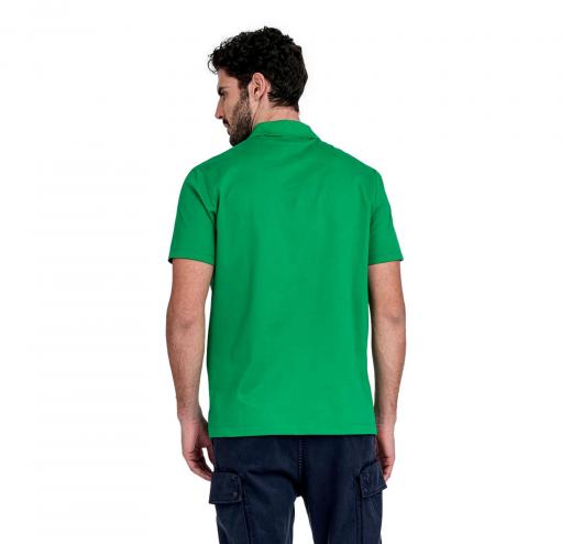 PAUL SHARK Polo Uomo in Cotone Organico Pique Con Shark Badge C0P1013 061 Colore Verde