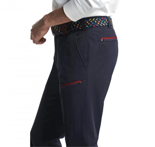 MEYER Cintura da Uomo Elasticizzata Modello 616/01 Colore Blu Multicolore