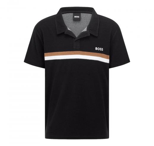 BOSS Terry Polo in Spugna Nera 50469317