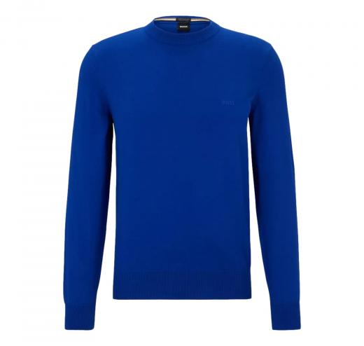 BOSS Maglioncino Uomo Girocollo In Cotone PACAS-L - 50466684 Colore Bluette