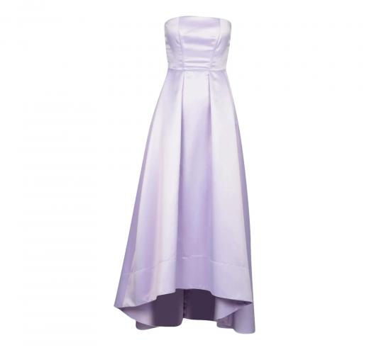 PINKO Abito Donna Lungo Digimond Duchesse Lilla Scollo Senza Spalline
