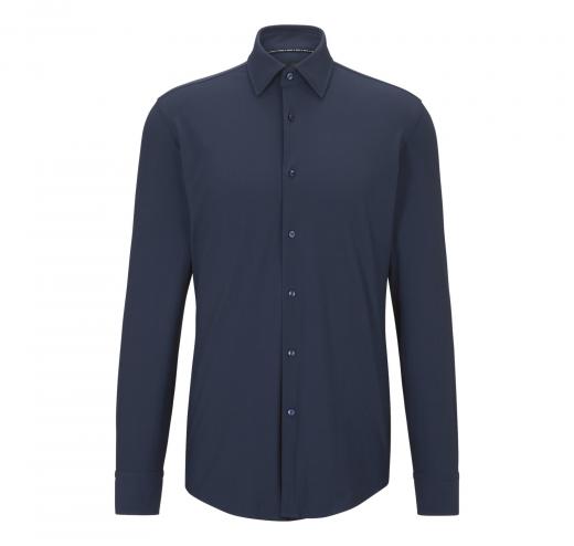 BOSS Camicia Uomo Slim Fit Elasticizzata Modello P-HANK-KENT-C1-222 50490361 BLU