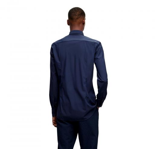 BOSS Camicia Uomo Slim Fit Elasticizzata Modello P-HANK-KENT-C1-222 50490361 BLU