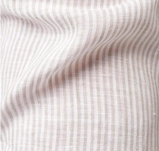 XACUS Camicia Uomo Puro Lino 41212005 Rigata Colore Sabbia