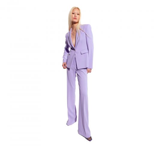 PINKO Pantalone Donna Hulka Crepe Stretch Colore Purple