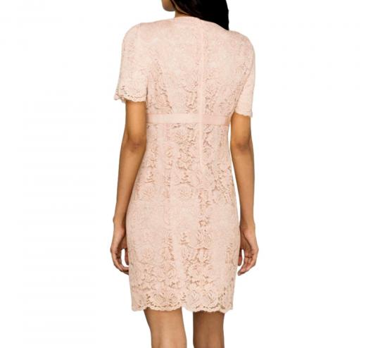 PINKO Abito Donna Tilly Rosa Nude in Pizzo Rebrodé Elegante