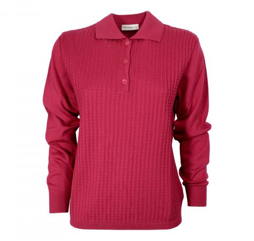 ELISABETTA B. Polo Donna Pura Lana Merino Art. 169 Colore Rosso 27