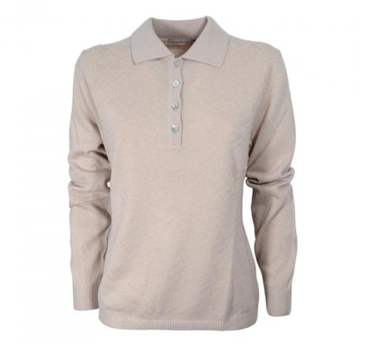 ELISABETTA B. Polo Donna Lana Art. 183 Colore Beige 49