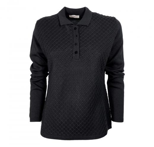 ELISABETTA B. Polo Donna Lana Art. 875 Colore Nero 28