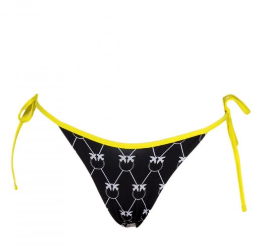 PINKO Slip Bikini Donna Cantante Stampa Love Birds Colore Nero