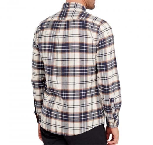 BARBOUR Camicia Uomo Portdown Tailored Shirt-Ecru MSH5035BE11 Col Multicolor