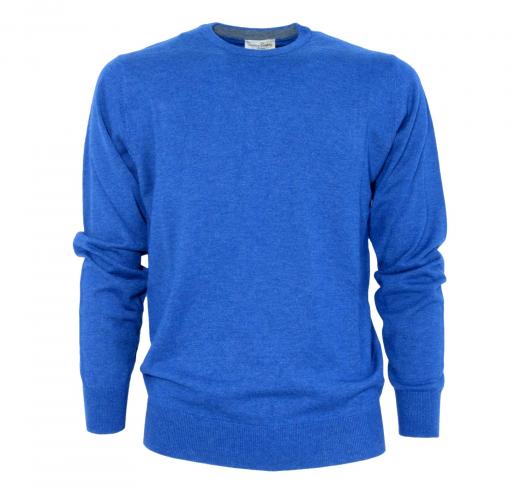 CASHMERE COMPANY Maglia 1512 IU203901 Cashmere Lana Seta SLIM FIT Bluett