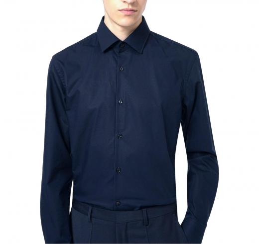 HUGO BOSS Camicia business slim fit in popeline di cotone C-Jenno  50289499 BLU
