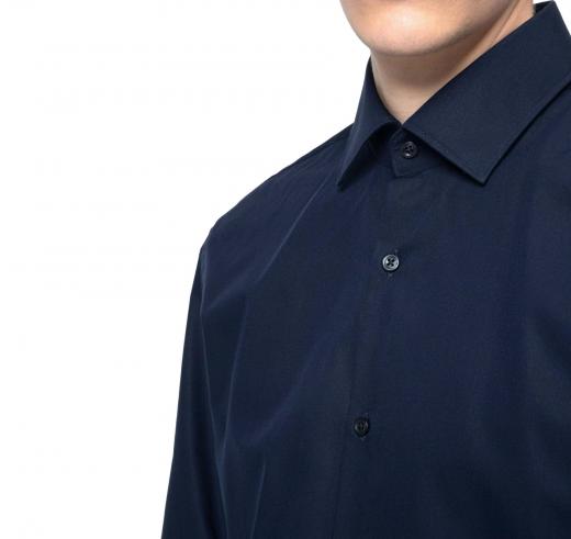 HUGO BOSS Camicia business slim fit in popeline di cotone C-Jenno  50289499 BLU