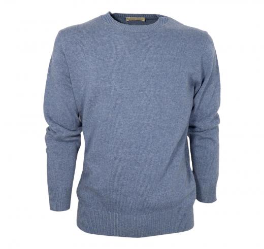 CASHMERE COMPANY Maglia Uomo Girocollo Lana e Cashmere 129 IU204711 Colore Blu Denim