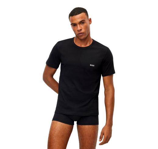 BOSS Magliette Intime Jersey Di Cotone Con Logo Confezione Da Tre 50499445 Black