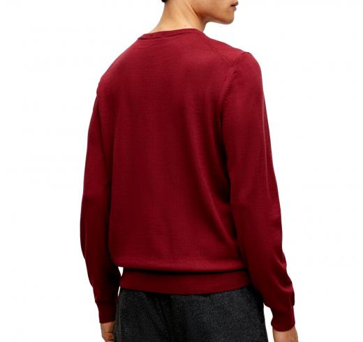 BOSS Maglia Uomo Girocollo in Lana Regular Fit BOTTO-L 50476364 Colore Rosso Scuro