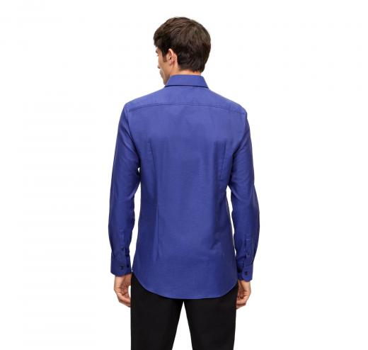 BOSS Camicia Uomo Slim Fit In Twill Di Cotone H-Hank-Spread-C6-233 50502652 Colore Blu
