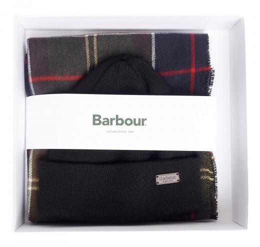 BARBOUR Cappello e Sciarpa Uomo Set Regalo Swinton e Galingale Gift MGS0079TN11 Tartan Classico