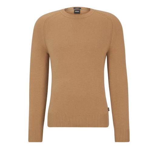 BOSS Maglione Uomo Regular Fit In Cashmere Maglio 50500668 Colore Beige
