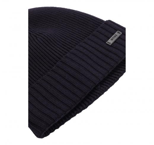 BOSS Berretto Uomo FATI 50495306 Lana Vergine Blu Scuro
