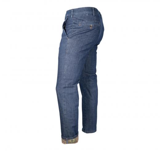 MEYER Jeans Uomo Modello Roma in Denim Termico Foderato Internamente 2-3923/17 Blu