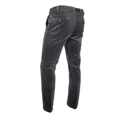 MEYER Pantalone da Uomo in Velluto Modello Roma 2-437/08 Colore Grigio