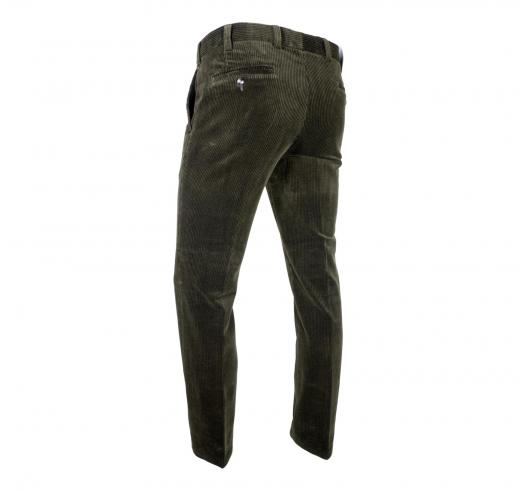 MEYER Pantalone Uomo in Velluto Modello Roma 2-437/27 Colore Verde