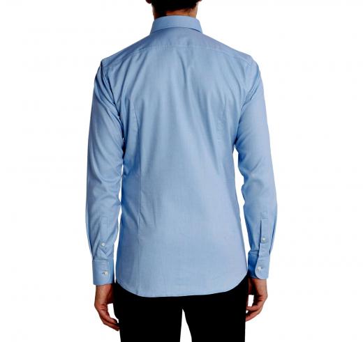 BOSS Camicia Uomo Slim Fit In Twill Di Cotone H-Hank Con Dettagli In Contrasto 50502652 Colore Celeste