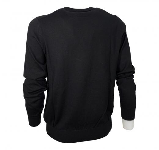 AERONAUTICA MILITARE Maglia Girocollo Uomo Casual Versatile In Pura Lana MA1388 Colore Nero
