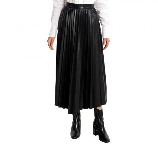 BOSS Gonna Donna A Trapezio In Materiale Goffrato Con Pieghe VEPLIKA 50501719 Colore Nero