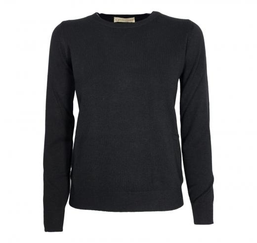 CASHMERE COMPANY Maglia Donna Girocollo In Cashmere e Lana ID204116 Colore 99 Nero